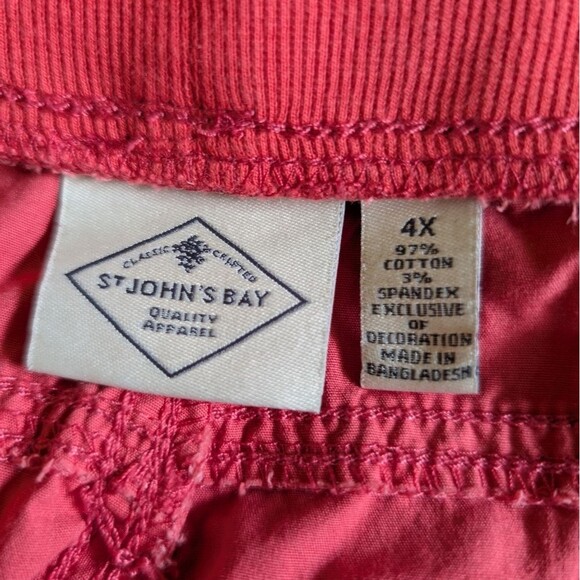 St John's Bay Cargo Capris Red 4X - Picture 3 of 3